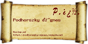 Podhorszky Ágnes névjegykártya